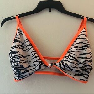 ASOS Orange and Black Zebra Print Bra Intimates